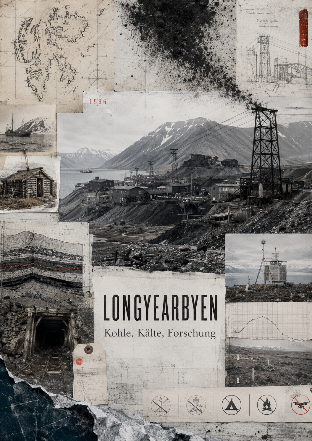 Longyearbyen / Svalbard Archivspur-Poster