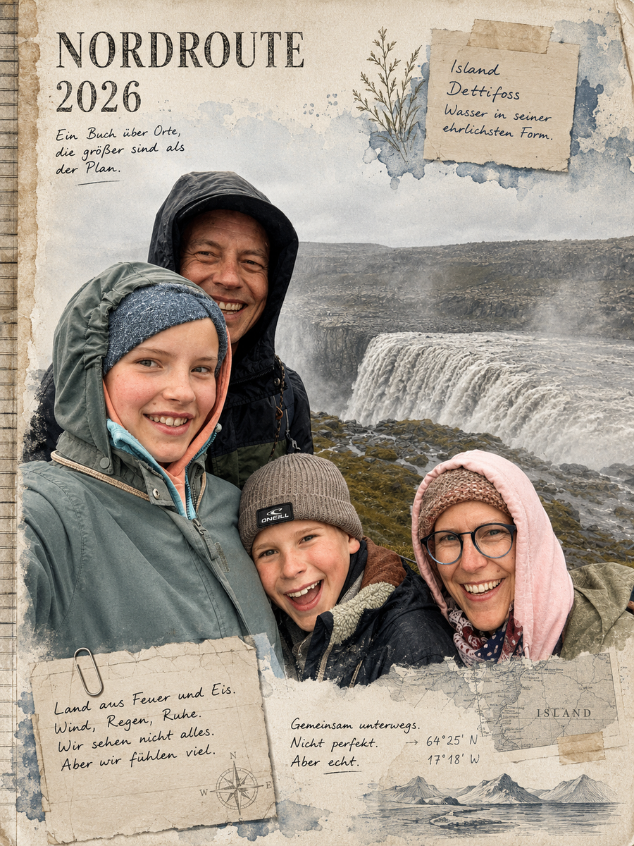 Island 2025 am Dettifoss — wo das Foto dieser Seite entstand